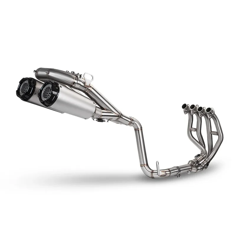 For Kawasaki Ninja ZX-25R 2020-2025 Full Exhaust System 51mm Straight Dual Outlet Slip On Mid Link Pipe Stainless Steel New
