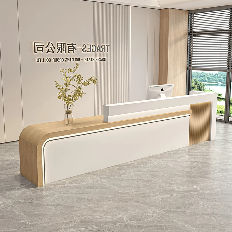 

Aesthetic Minimalist Reception Desks Shop Luxury Modern Shelves Reception Desks Hotel Display Comptoire Accueil Trendy Furniture