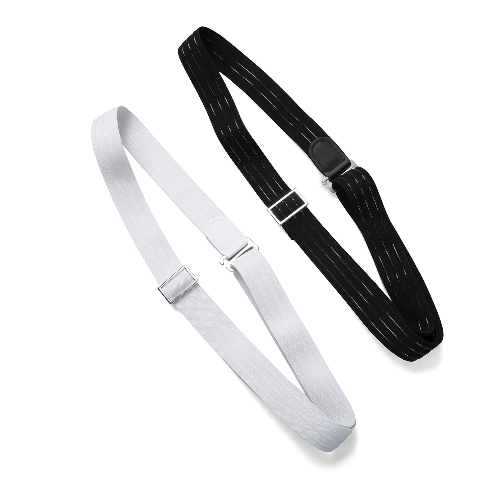 2.5cm/1inch Shirt Stay Belt Women Men Elastic Anti-wrinkle Strap Non-slip Holder Adjustable Keep Shirt Tuck In Lock Belt