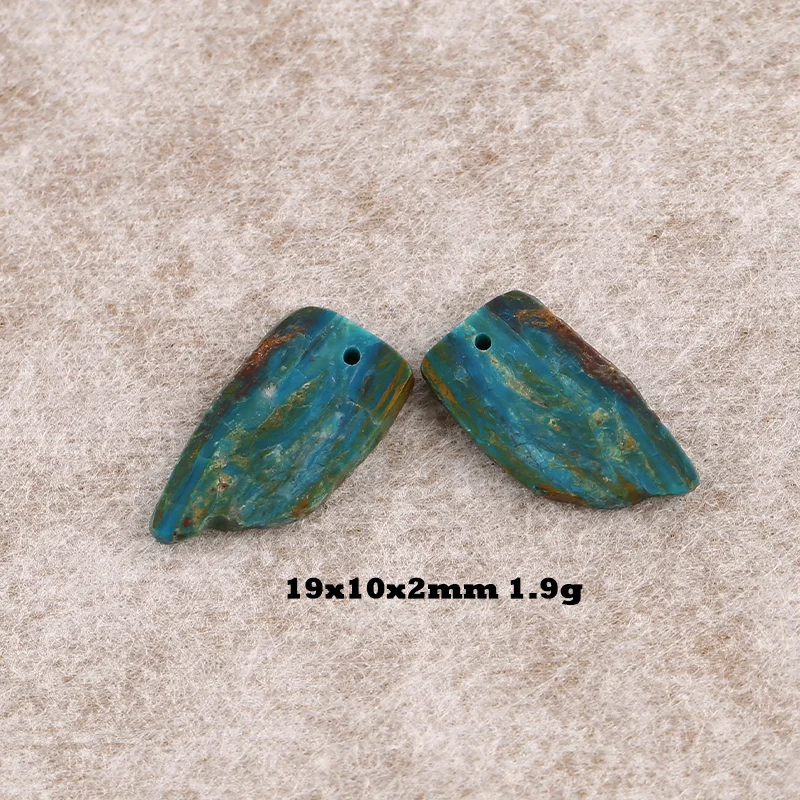 B&F Handmade Nugget Blue Opal Pendants Beads, Genuine Natural stones beads, Unique Stones for jewelry & DIY Earring Beads