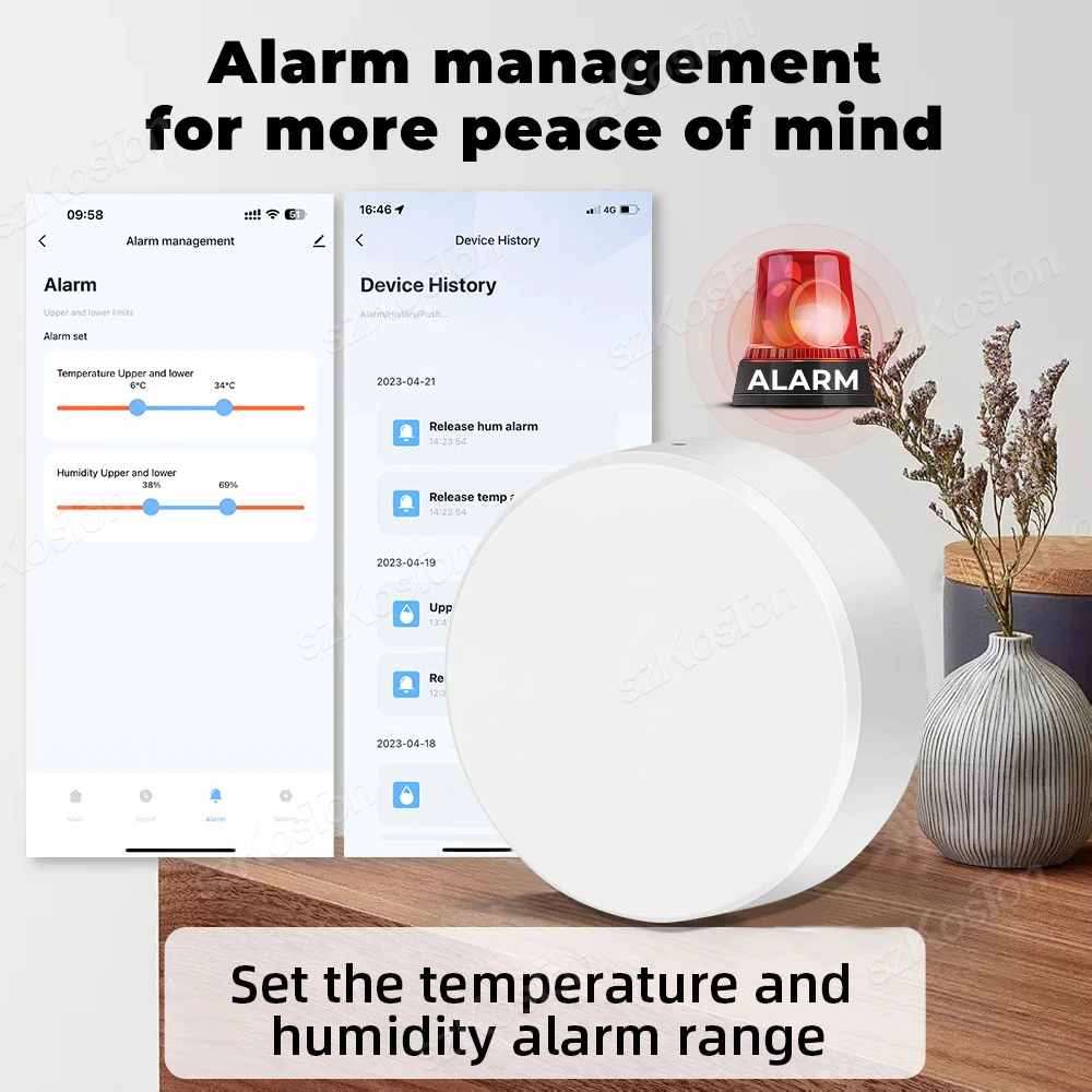 EWeLink App ZigBee Temperature Humidity Sensor Indoor Thermometer for SmartThings Zigbee2MQTT Home Assistant Alexa Google Alice