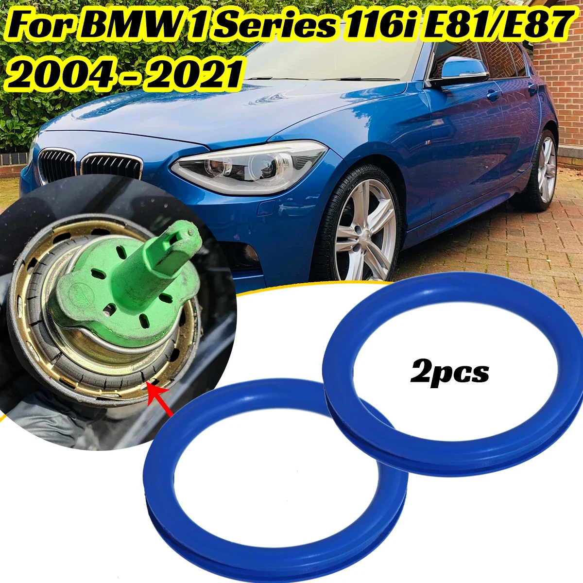 

2pcs Gas Cap Fuel Seal for BMW 1 Series 116i E81/E87 2004-2021 Tank Filler Neck O-ring Rubber Gasket Washer Cover Repair Kit Car