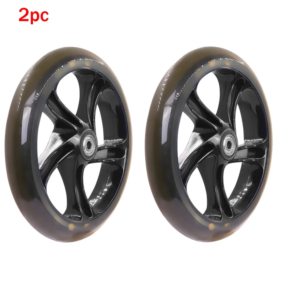 1/2pc Solid Wheels 200mm Adult Scooter for Razor and Adult Kick Scooters with ABEC 7 Bearings Wheels Replacement Scooter Wheel image 3