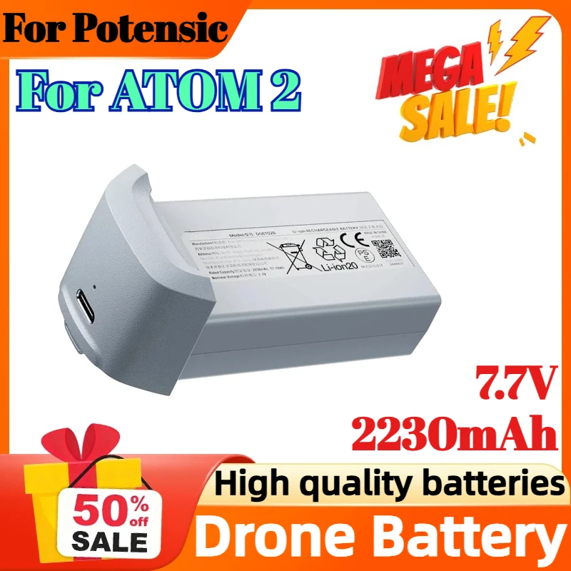 

7.7V 2230mAh 17.18Wh Rechargeable Batteries for Potensic ATOM 2 Upgraded Drone Battery