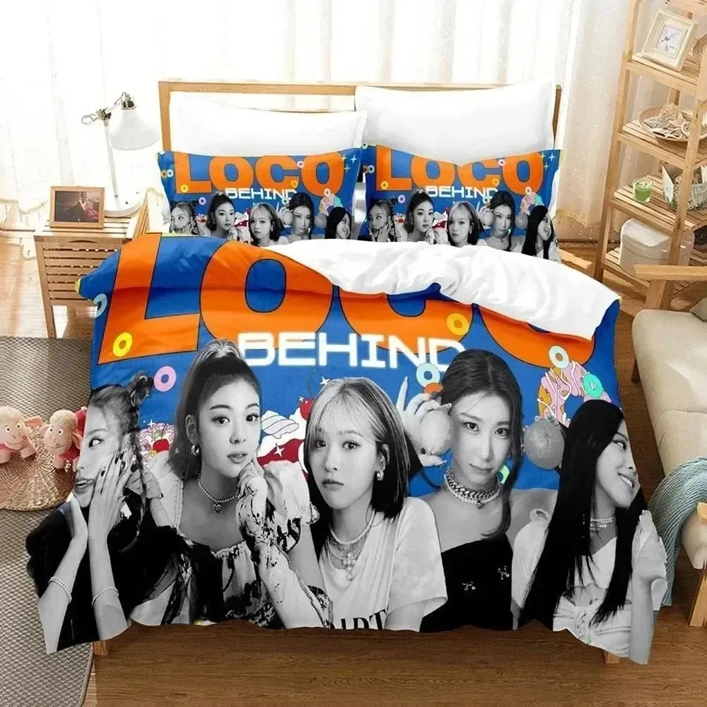 

Kpop Group ITZY Bedding Set 3D Printed Suitable for Bedroom Duvet Cover Set With Pillowcases Kids Home Textile