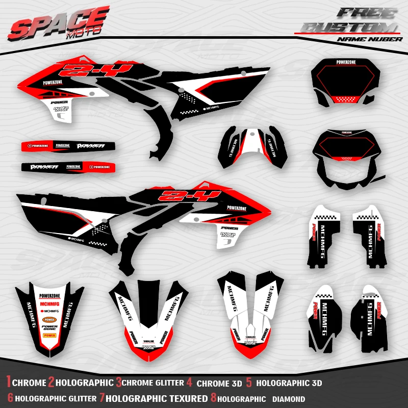 SPACE MOTO Custom Motorcycle Graphics Background Decals Stickers For YAMAHA 23-25YZF450 24-26YZF250