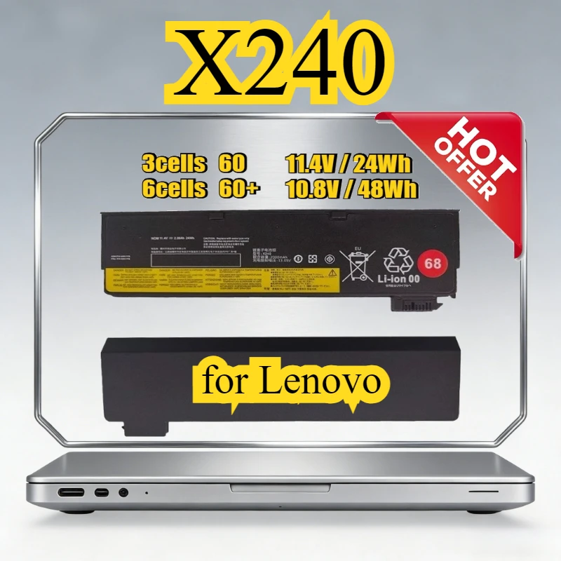 

NEW Replacement Laptop Battery for Lenovo Thinkpad X240 X250 X260 X270 T440 T450S T460 K2450 L470 T440S L460 45N1136 K20/K21-80