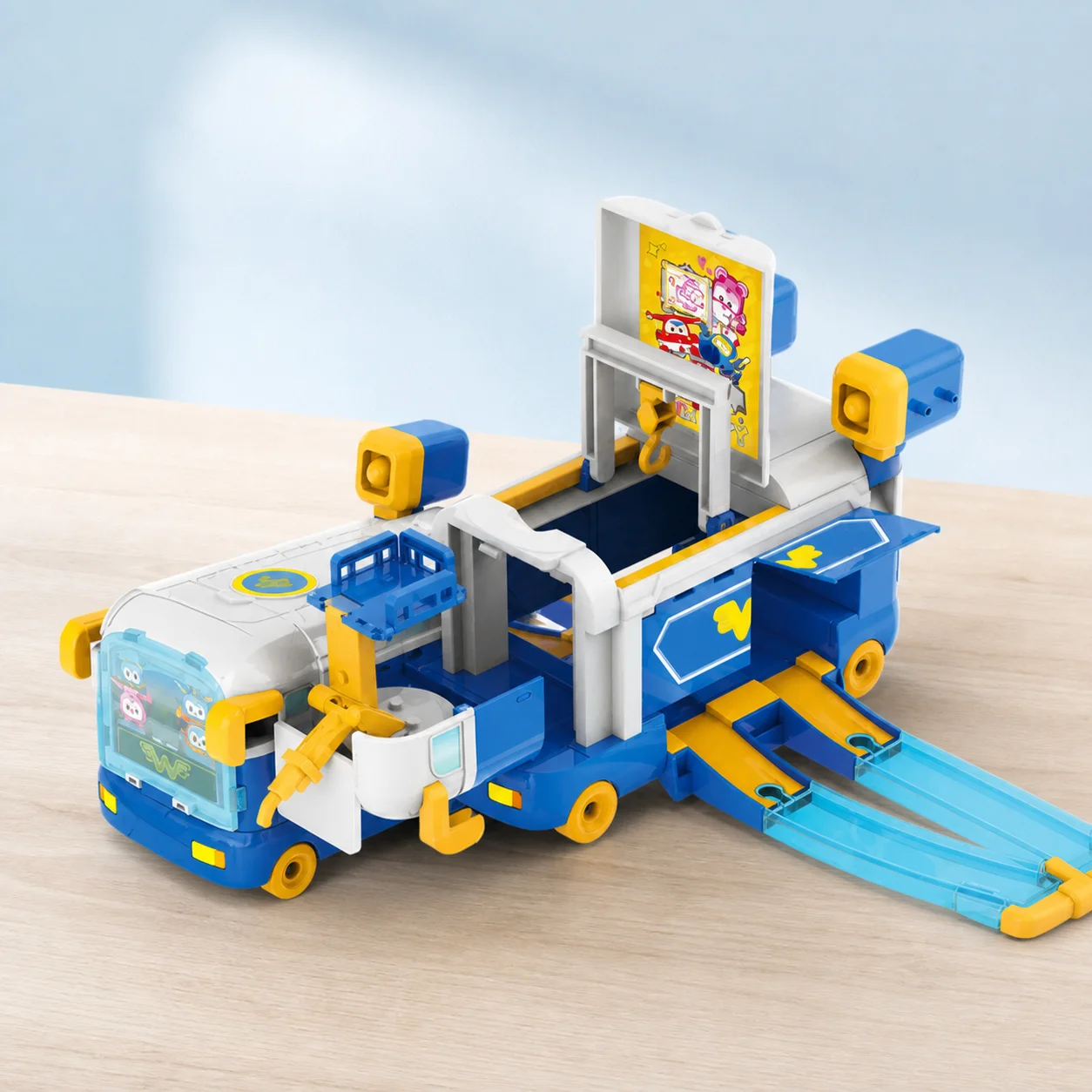 Super Wings Track Station Playset Transformable Control Tower Base Interactive Rail Scene Toy For Hobby Collectors