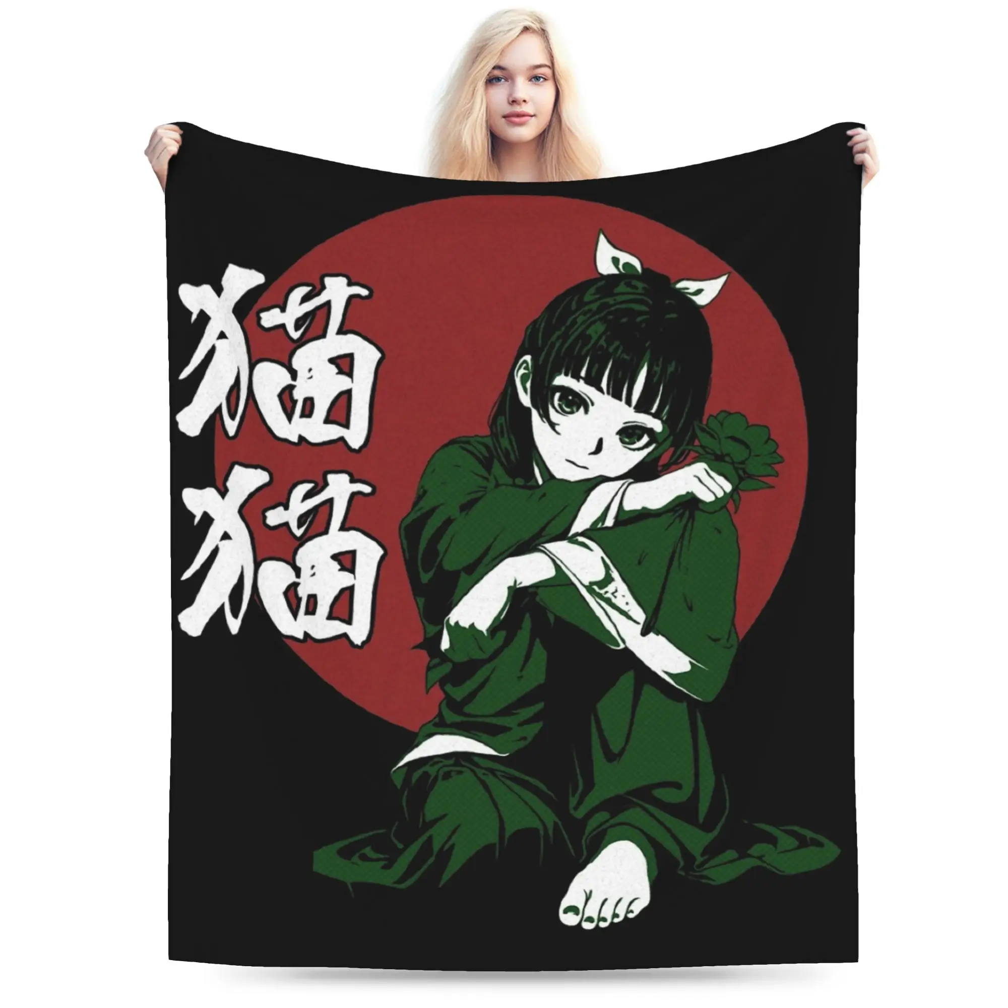Maomao Sunset The Apothecary Diaries Blanket Flannel Textile Decor  Lightweight Thin Throw Blankets for Sofa Travel Bedspreads
