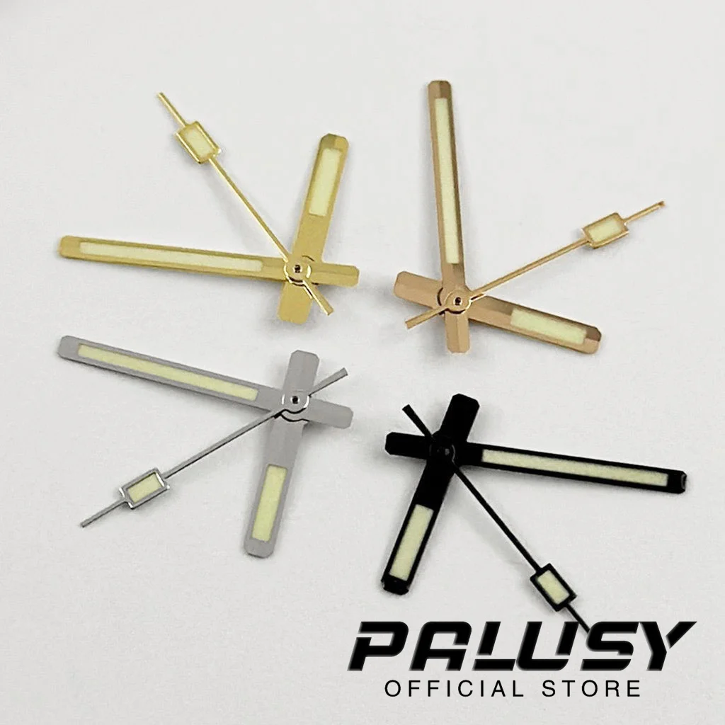 NH35 C3 zielone świecące wskazówki srebrne różowe złoto czarne złote wskazówki zegarka dla NH35/NH36/4R/7S wskaźniki zegarków z mechanizmem