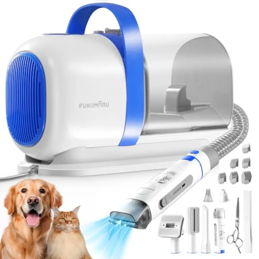 

Dog Grooming Vacuum and Pet Vacuum Grooming Kit Pet Groom Tools for Dog Hair Shedding 2L High-Capacity Cup 6 Professional Tools