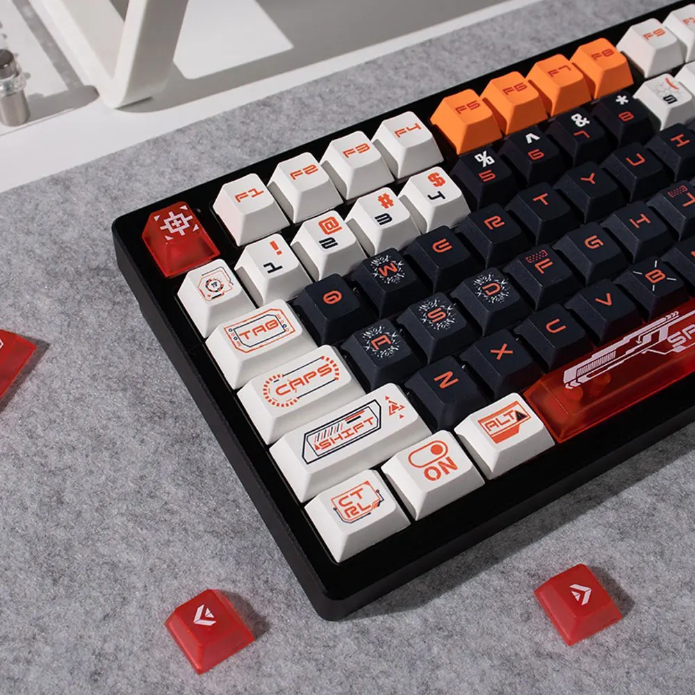 157 Keys Keycaps Future Theme Cherry Height PBT PC Thermal Sublimation For 61 68 75 87 104 108 Wooting Mechanical Keyboard