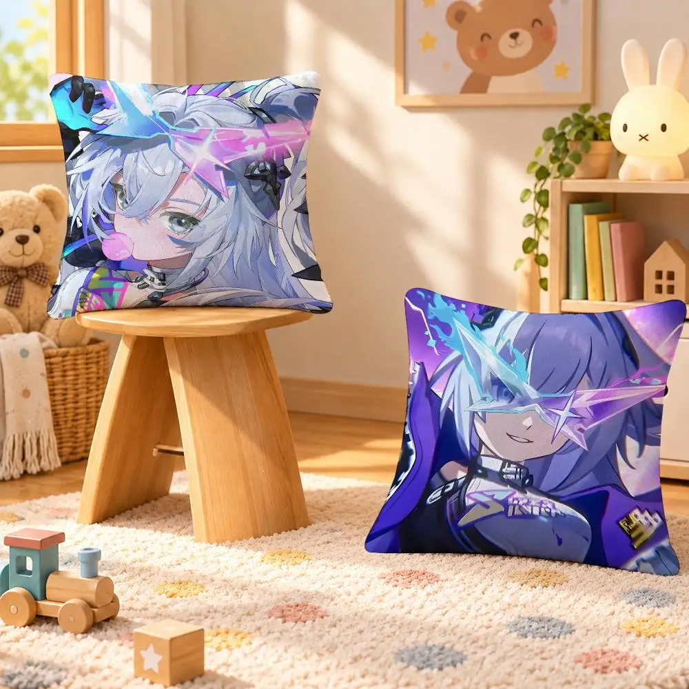 Game Honkai Star Rail Rpg Cushion Cover Personalized Soft Plush Pillow Living Room Home Sofa Bedroom Office Car Cushion