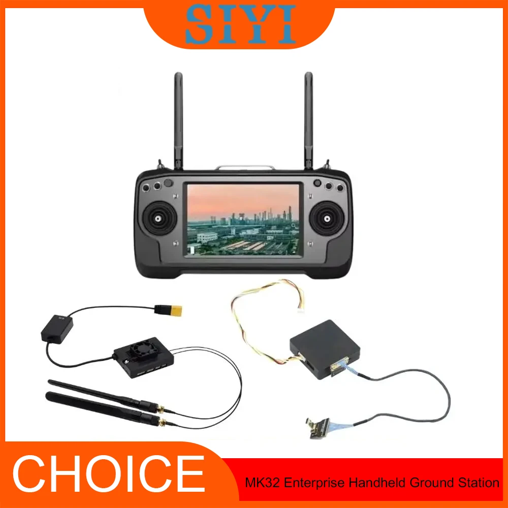 

SIYI MK32 Enterprise Ground Station – 7" HD Bright Touchscreen, CE/FCC Certified, Handheld for Industrial Drones