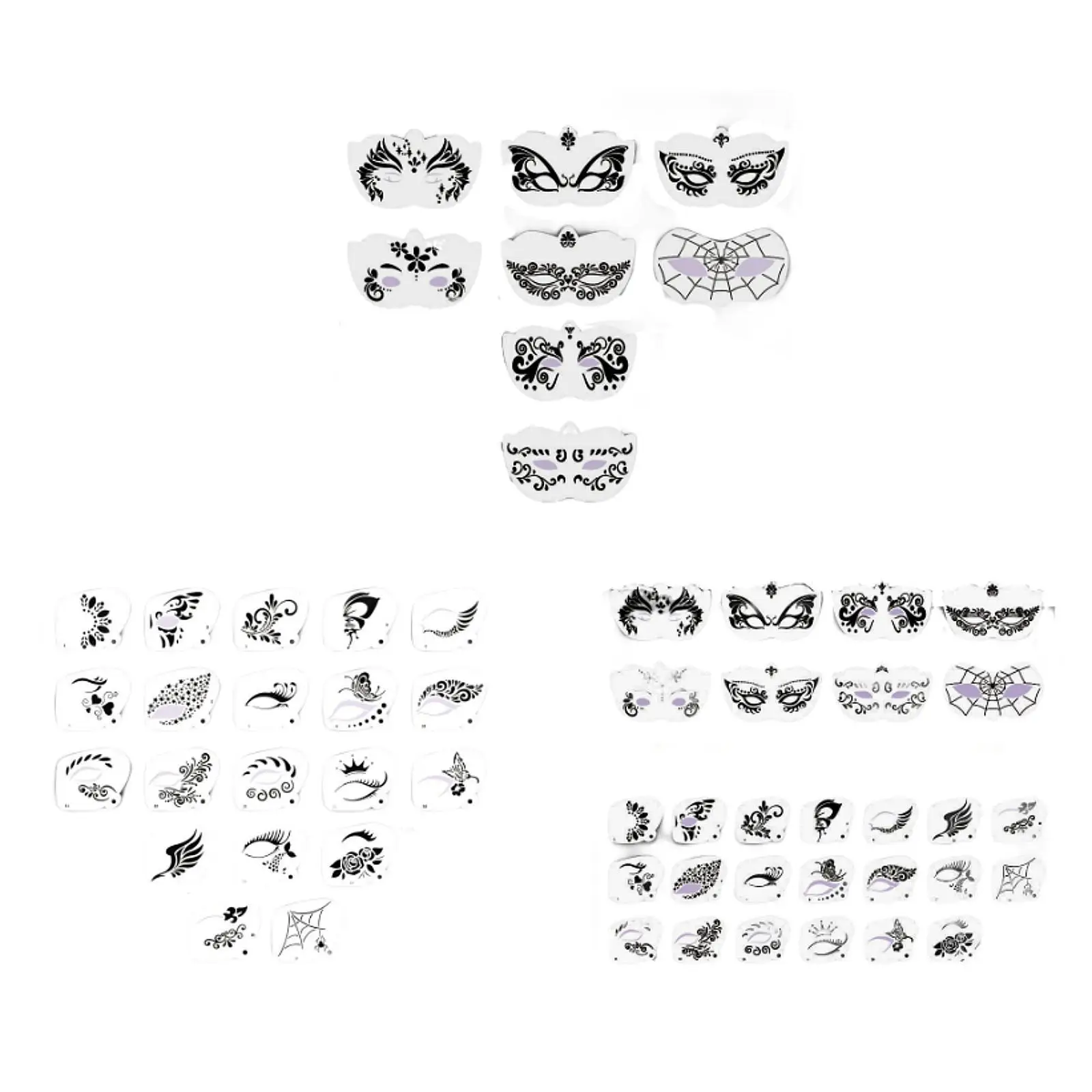Carnival Face Stencils Premium Material DIY Supplies Eye Painting Templates for Kids Girls Boys Children Stage Performance Party