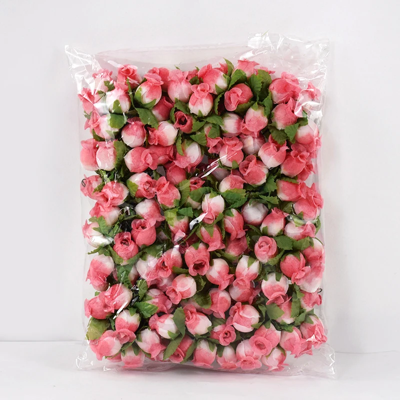 72/144Pcs Mini Artificial Flowers Silk Rose Bouquet For Wedding Party Decoration DIY Wreath Scrapbook Accessories Home Decor