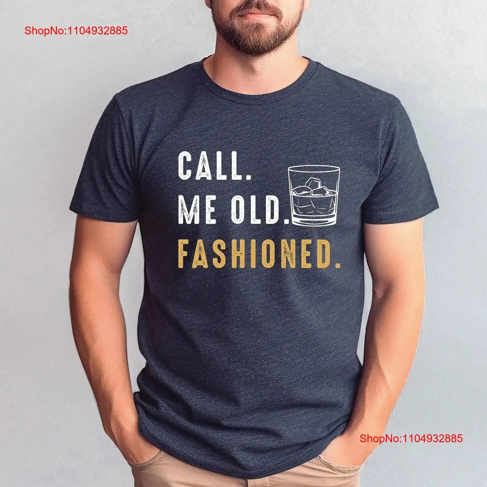 

Бурбон s для мужчин Call Me старомодная футболка виски питьевой день отца любовник винтажная стираная дышащая футболка