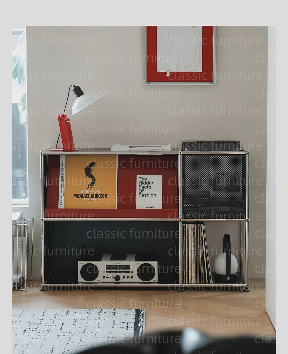 Modular Module Furniture Magazine CD Display Customized Metal Stainless Steel Cabinet  Storage  Sideboard Shelf DIY Living Room