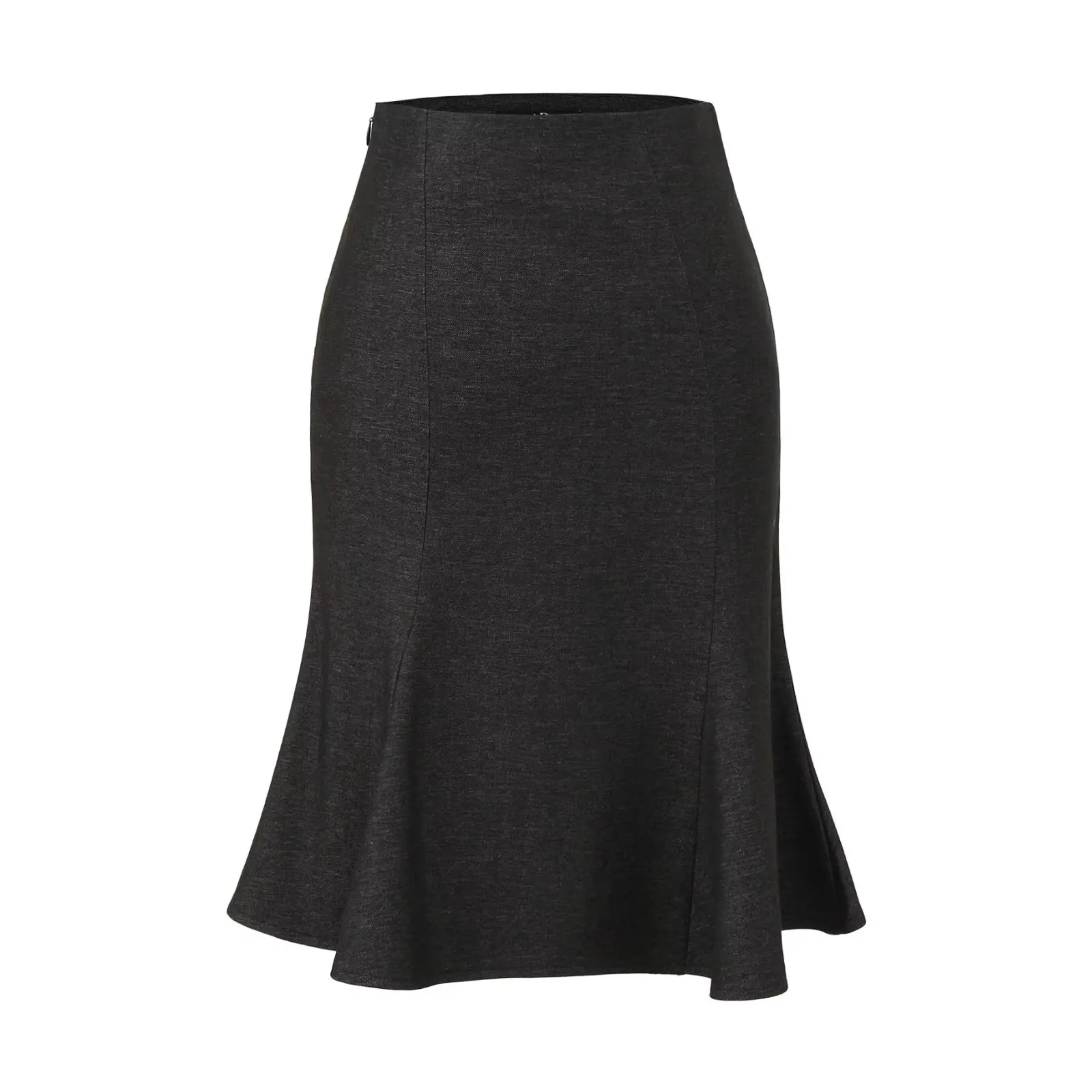 Retro High Waist Asymmetrical Pleated Fi Tail Midi Skirt Women's Early Autumn Design Slimming Deconstructed f Skirt Eleg...