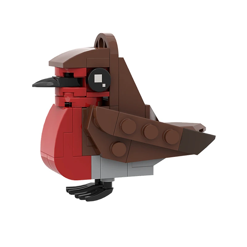 Creators Animal Series Model MOC Building Block Christmas Robin Bird Modular Technology Gift Holiday Assemble Children Toy Suit