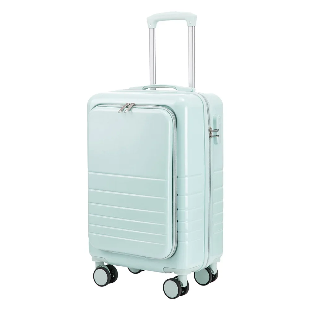 2024 Front Opening Luggage Set Trolley Luggage Bag Zipper Fashion Travel Suitcase on Wheels Password Lightweight Luggage