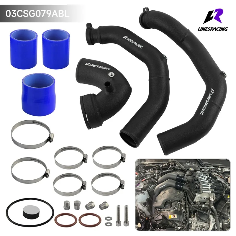 

Upgrade Charge Boost Pipe 2.25" Intercooler Kit For BMW 2014+ M3 M4 F80 F82 F83 S55 Engine 3.0L Twin Turbocharged Black/Blue/Red