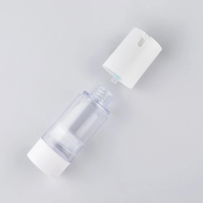 1pc 15ml 30ml 50ml Airless Pump Cosmetic Container Clear Thickened Round Lotion Empty Airless Bottle