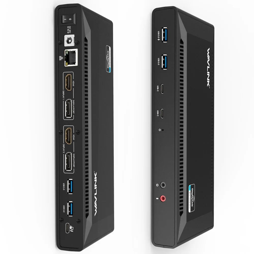 Wavlink-محطة إرساء متعددة الوظائف ، USB C Hub ، Dp 4K @ 60Hz ، HDMI TV ، USB Type C ، 14 في 1