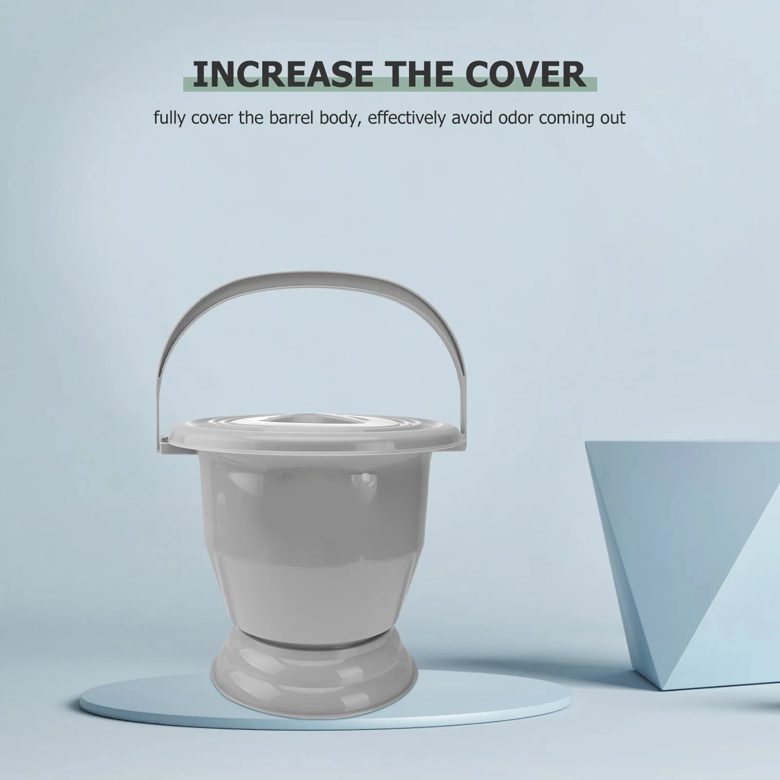 

1Pcs Portable Handheld Chamber Pot Thickened Plastic Urine Pot with Cover Non-Slip Base Night Bedpan for Home Hospital Use