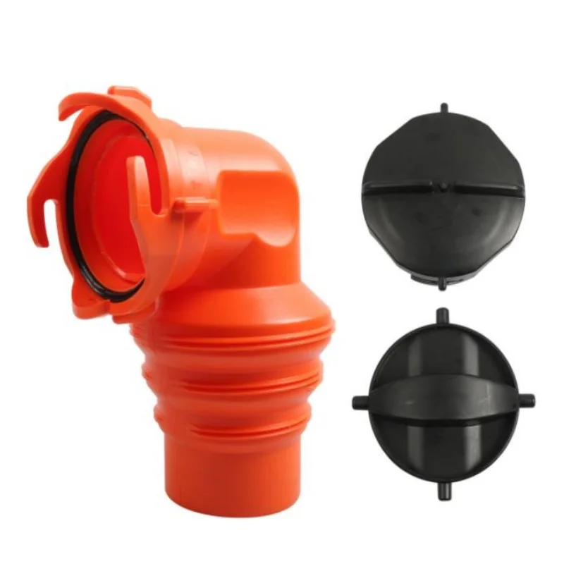 ISURE MARINE 90 ° RV Sewage Pipe Rotary Joint (With 2 Covers) RV Campsite Sewage Drainage Pipe Suitable For RV Drainage System