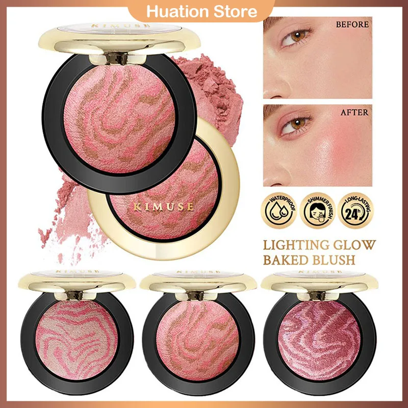 Monochrome Blush Palette Lighting Glow Baked Blush Cheek Tint Blusher Powder Makeup Matte Rouge Contour Shadow Palette 5 Colors