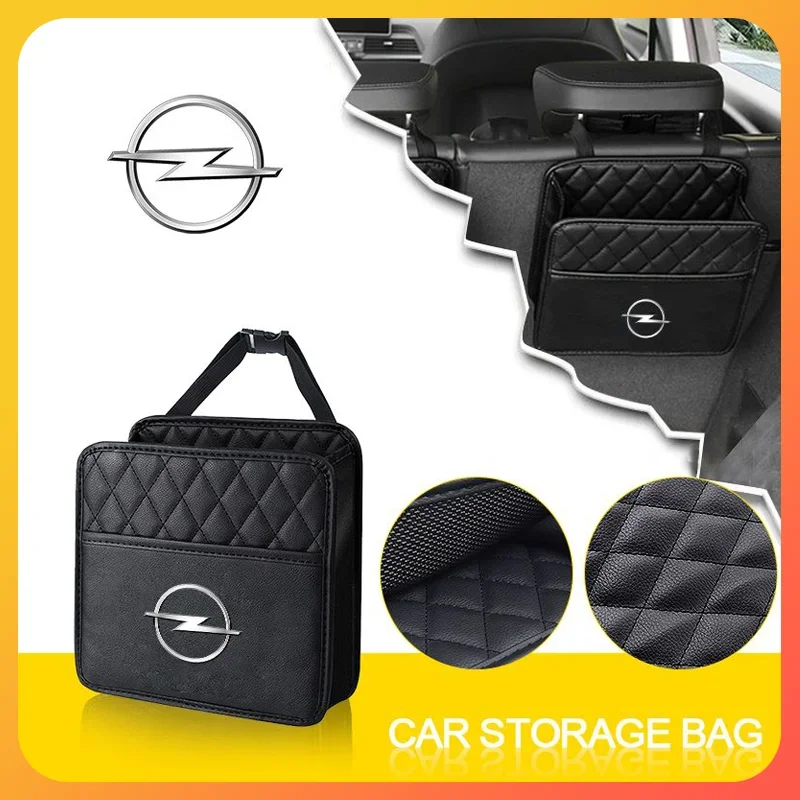 

Car Backseat Organizer Multifunction Leather Interior Hanging Storage Bag For Opel Astra j Insignia Astra g Corsa Zafira b Mokka