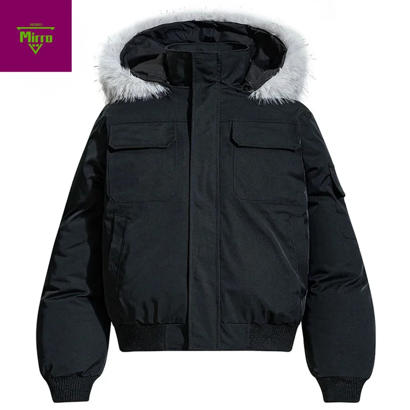 

Мужские парки с меховым воротником, пальто, зимние куртки, винтажные утепленные куртки, повседневные свободные стеганые куртки