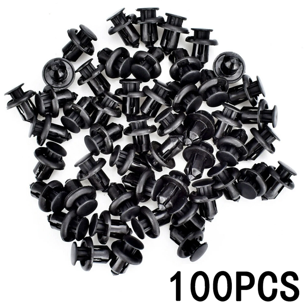 100Pcs Plastic Nylon Rivet Fastener Bumper Clip Retainer Screw Fender For Honda Car Front And Rear Bumper Fasteners