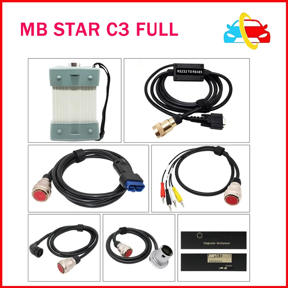 Professional MB Star C3 Full Chip Support 12V & 24V Diagnosis Tool SD Connect Multiplexer Tester In Stock