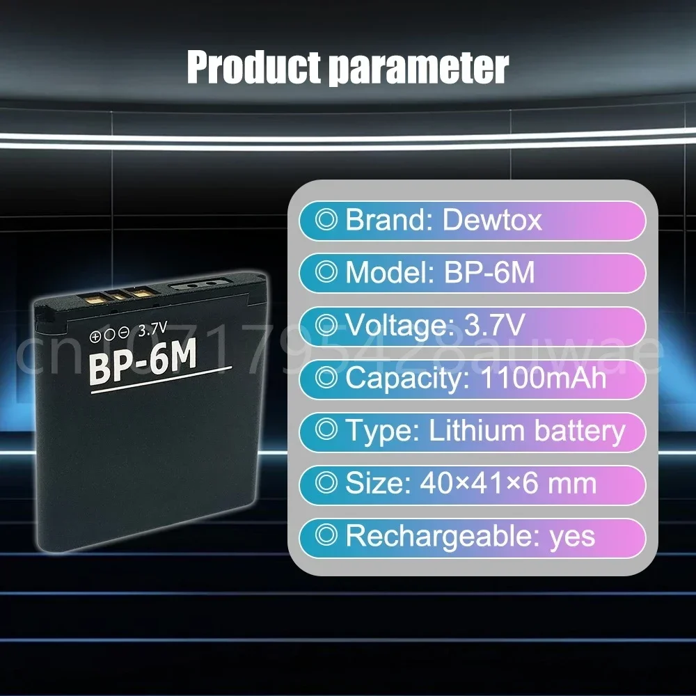 BP-6M 1070mAh Phone Battery for NOKIA N93 N73 9300 6233 6280 6282 3250 6151 6234 6288 9300i N77 6151 6290 N93S BP 6M