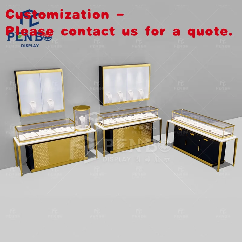 

custom.Arab Style Deluxe Jewelry Displays Fitting Custom Modern Luxury Jewelry Kiosk Shopping Mall Jewelry Display Show