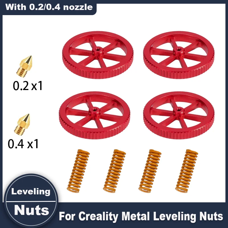 

For Creality Ender 3 Springs Upgrade Kit,Hot Bed Leveling Kit for Ender 3/V2/Pro/Ender 3 S1/Pro/Plus/Ender 3 Neo/Max Neo