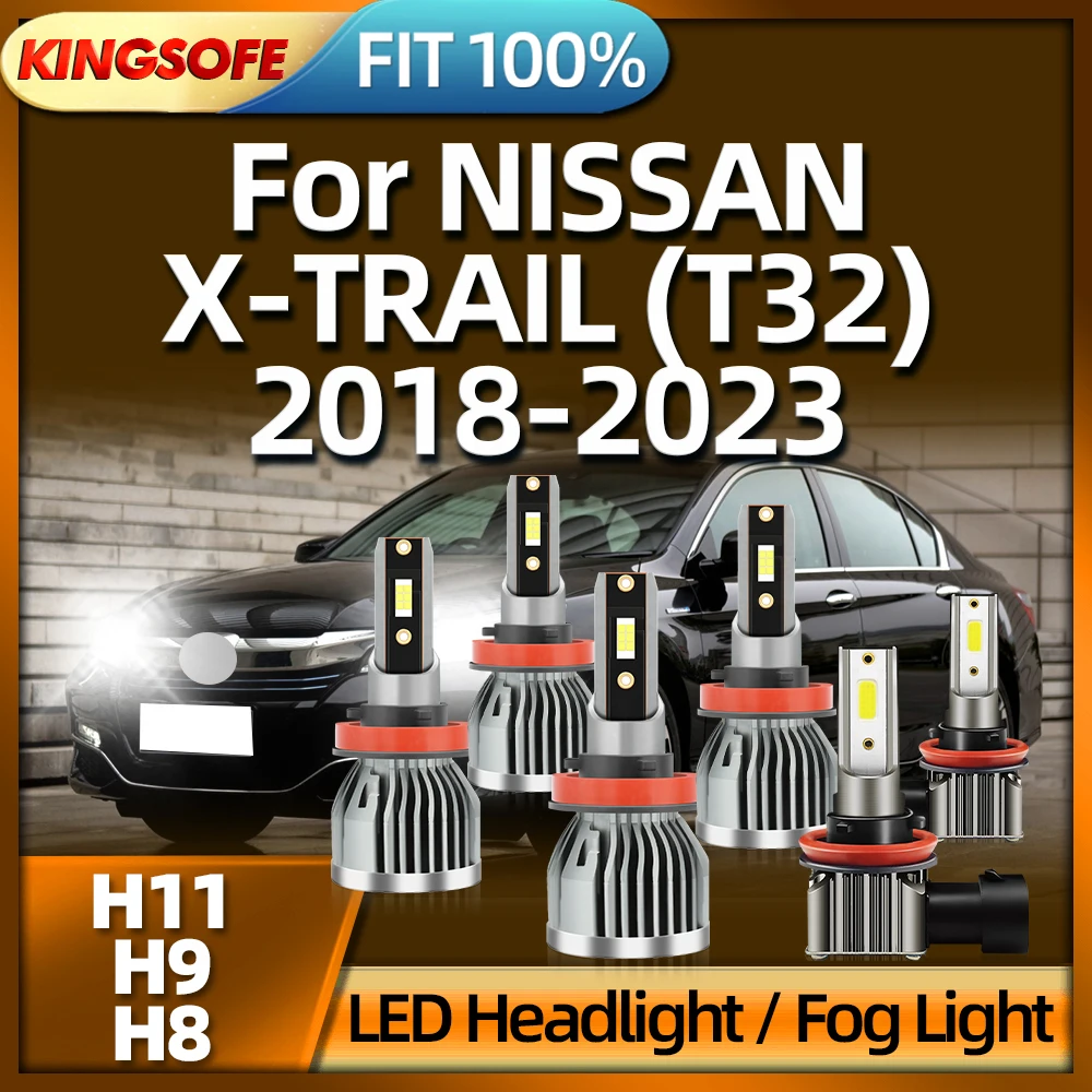 

KINGSOFE 110W Led H9 H11 Light H8 Car Bulbs Bright Headlight For NISSAN X-TRAIL (T32) 2018 2019 2020 2021 2022 2023