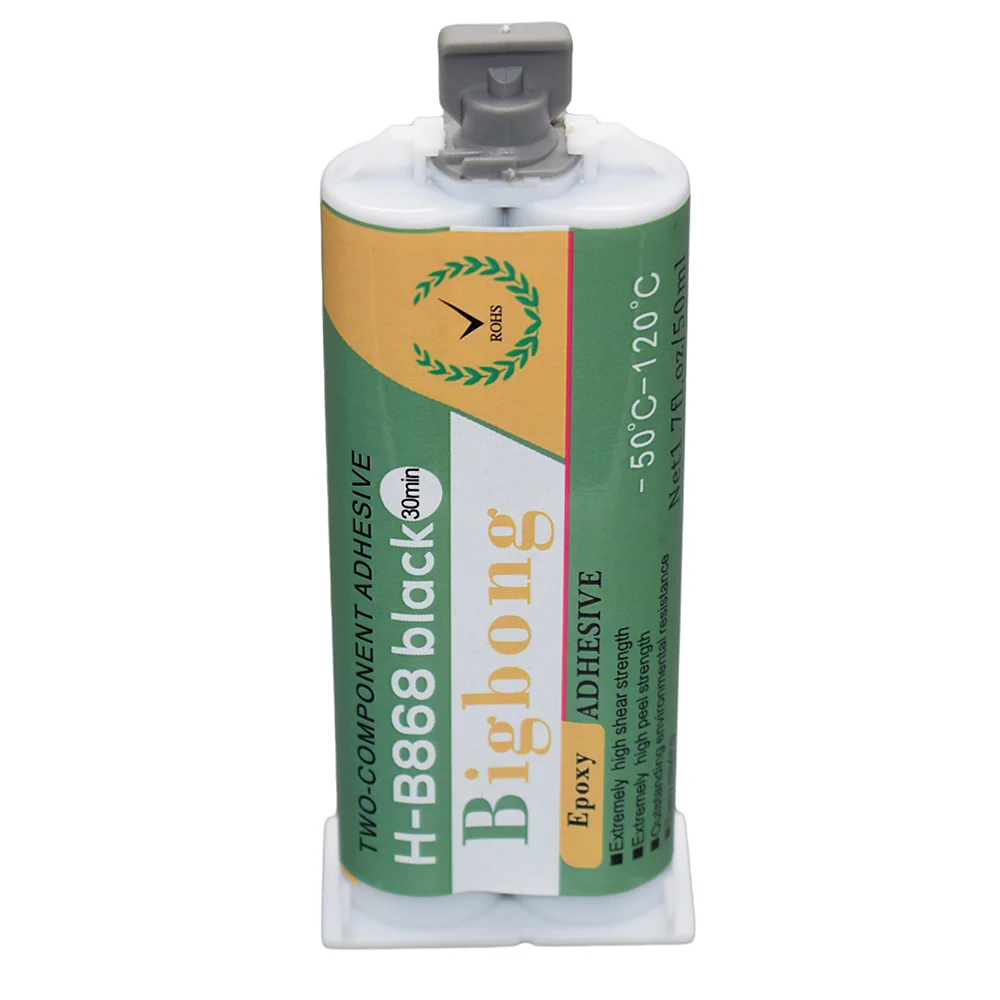 Starkes 2-Komponenten-Epoxidharz Superkleber -50 ℃ bis 120 ℃ Schwarzer Dichtstoff AB-Kleber 50ml 1:1 Flüssiges Epoxidharz 30 Minuten Strukturklebstoff – Detail 2