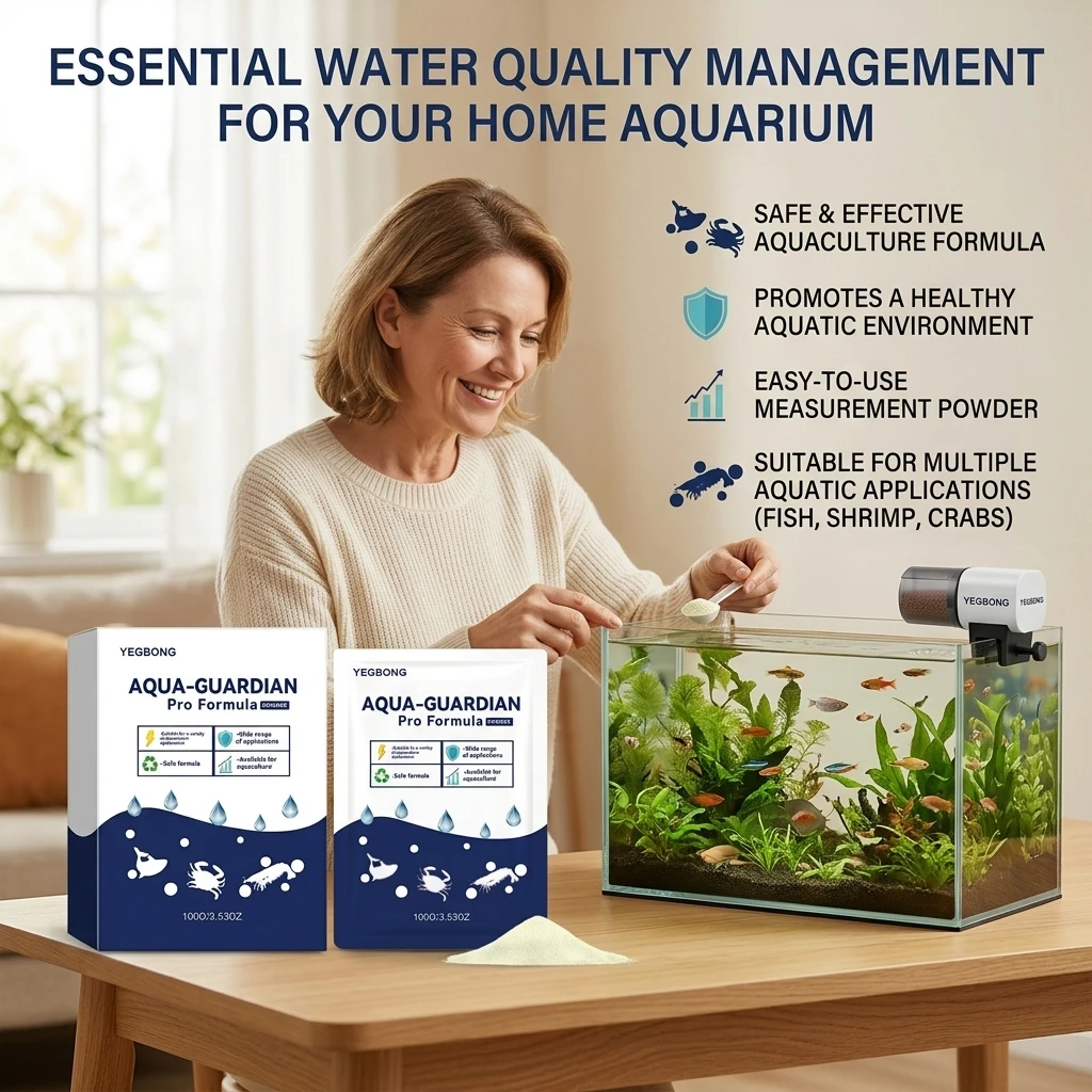 

Water Clarifier Powder Remove Impurities Eliminate Odors Promote Fish Healthy Growth Improve Water Quality Safe Aquarium Cleaner