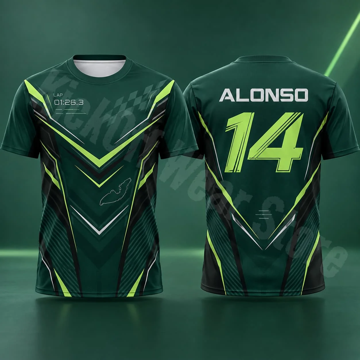 Alonso 14 Men's T Shirt Summer Racing Style Graphic Tee Speed Streetwear Casual Wear Unisex Men Women Motorsport Fan Clothing