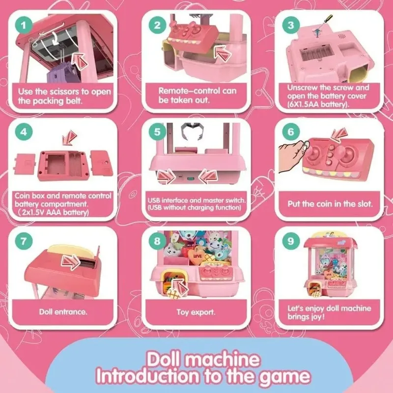 Homemade Doll Grab Machine Large Children's Toy Clip Doll Small Twisted Egg Girl Holiday Gift