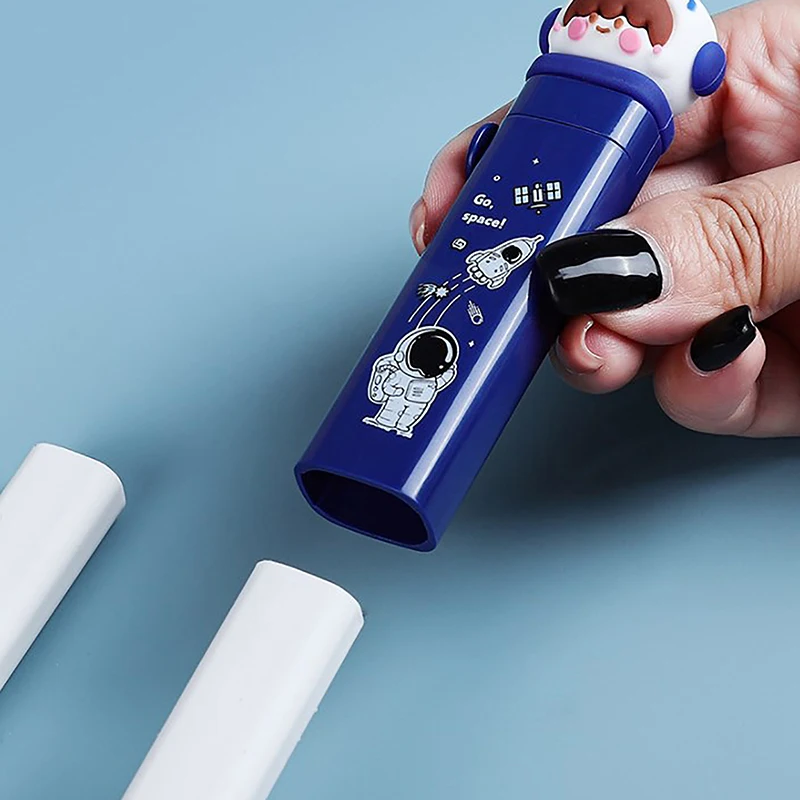 Gomas de borrar con forma de pata de gato, bolígrafo retráctil, palo de borrar y recargas, goma bonita para niños, estudiantes, escuela, oficina, papelería, gato, 1 unidad