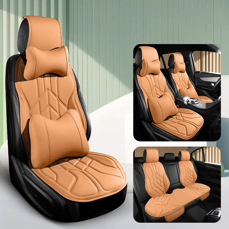 Stoelbeschermer Auto Voor Skoda Voor Superb Voor Fabia Voor Rapid PU Lederen Auto Stoelhoezen Auto Voor- En Achterbank Cover Protectors Set Auto Zitkussen Stoelhoezen Auto Sets (Kleur : Black 1 Seat