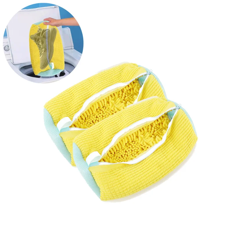 1PCS Washing Shoes Bag Protector Fluffy fibers Polyester Washing Shoes Machine Friendly Laundry Bag Drying Bags