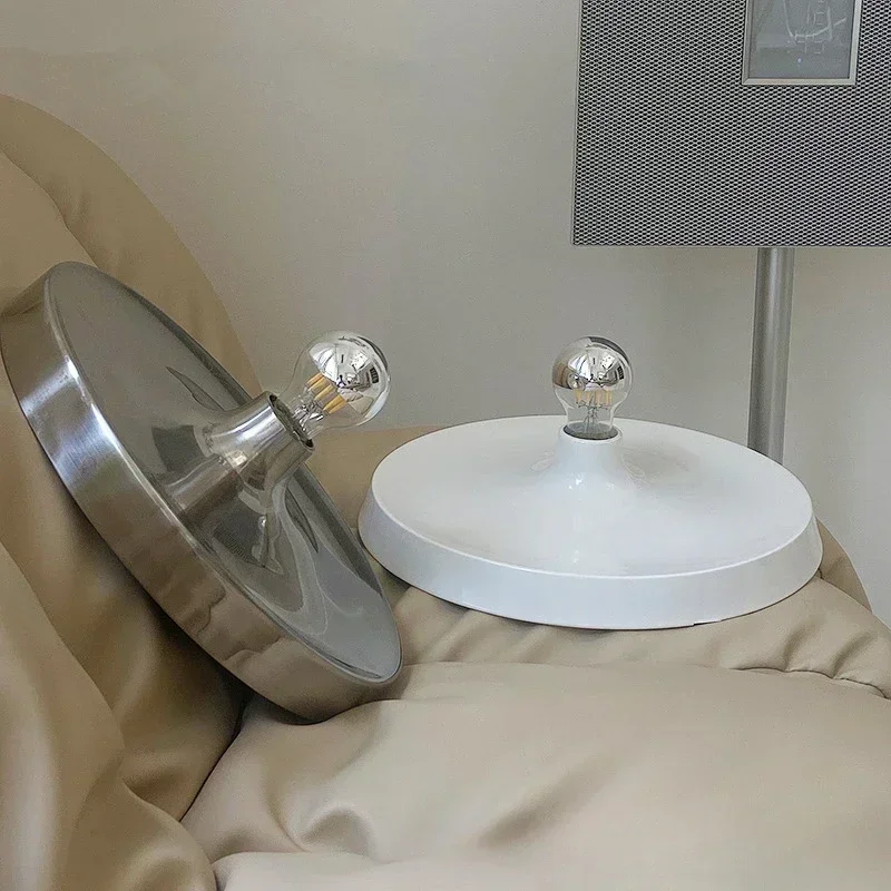 

Bauhaus Retro UFO Ripple Disc Wall Lamp Flying Saucer Corridor Lights Living Room Light E27 Wall Light Ceiling Lamp Room Decor