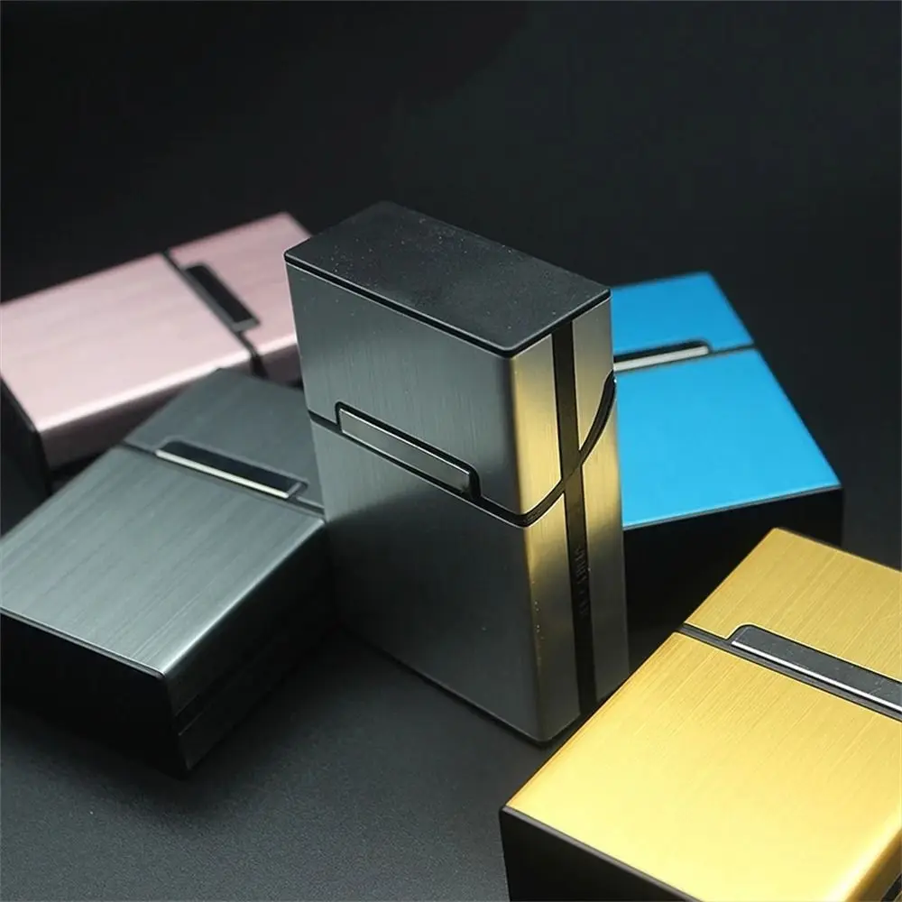 Magnetic Button Business Card Box Lightweight Elegant Design ID Card Case Aluminum Alloy Card Organizer Name Card Holder