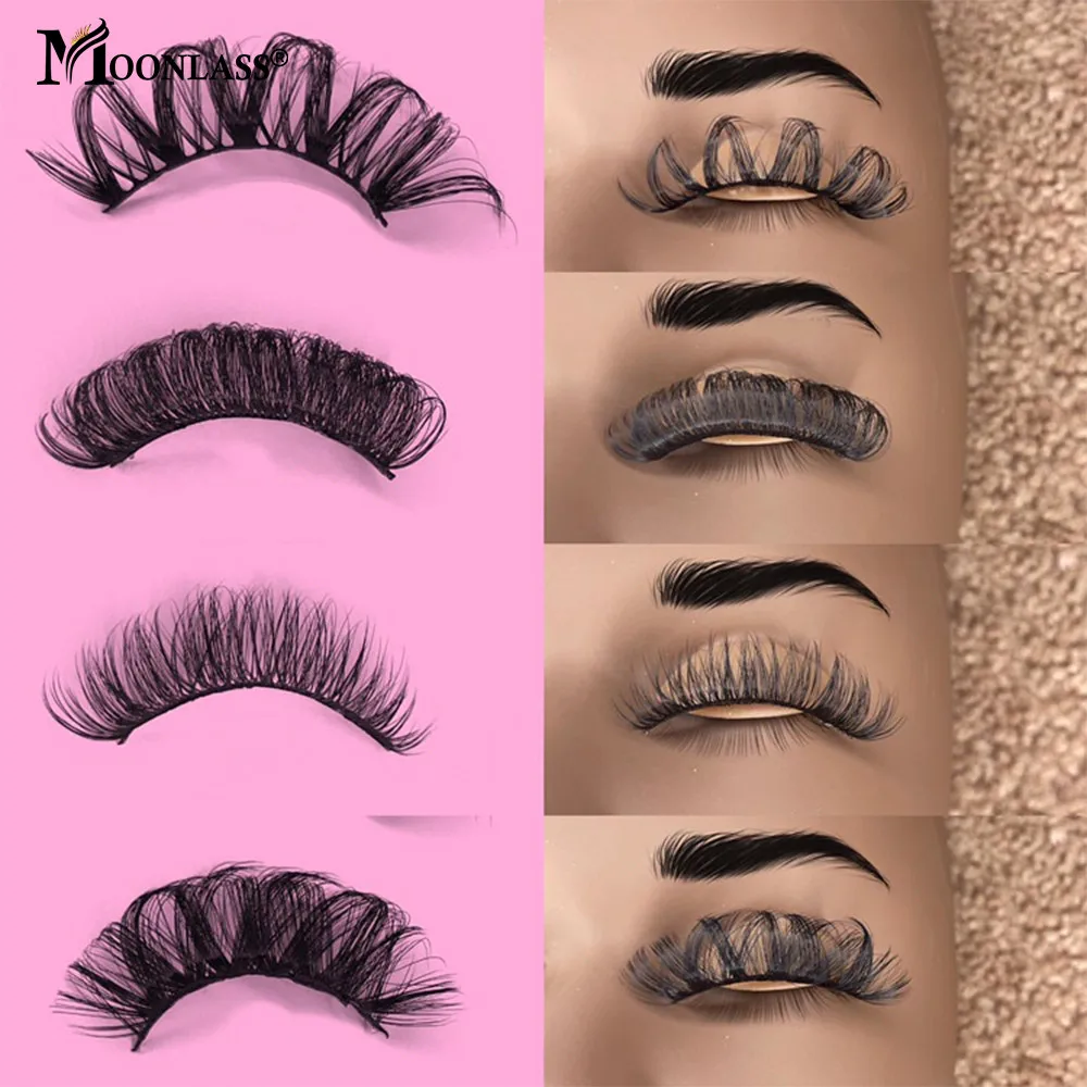 

DD Curl Russian Strip Lashes Wholesale Faux Mink Lashes Natural Fake Eyelashes Box Package Lash Extension Supplies Makeup Tools