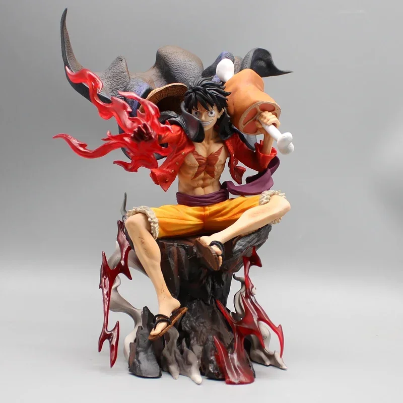 Anime One Piece Figure Luffy Island Of Ghost Statue Action Figure Fourth Emperor Luffy Figure Straw Hat Model Pvc Collection Toy